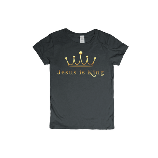 Jesus is King - Gold Letter T-Shirts