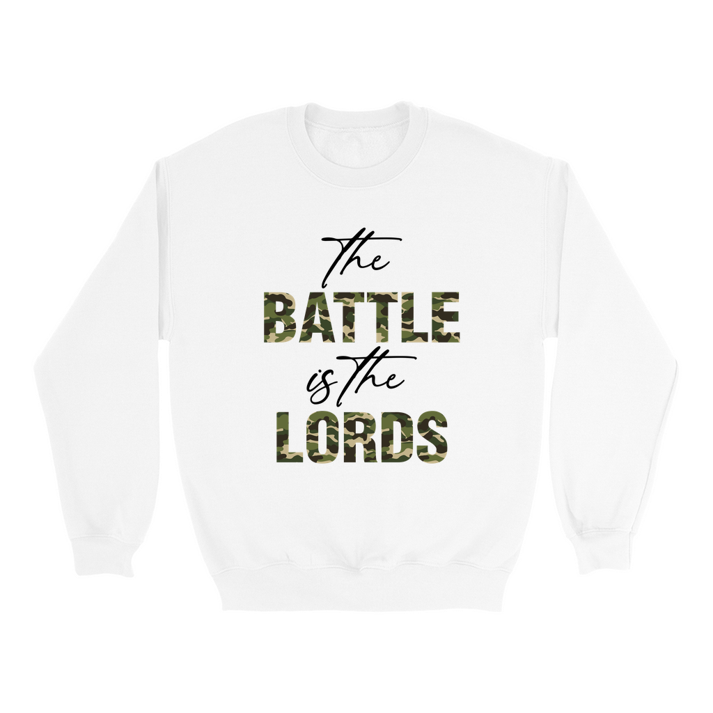 The Battle is the Lords Sweatshirts - White