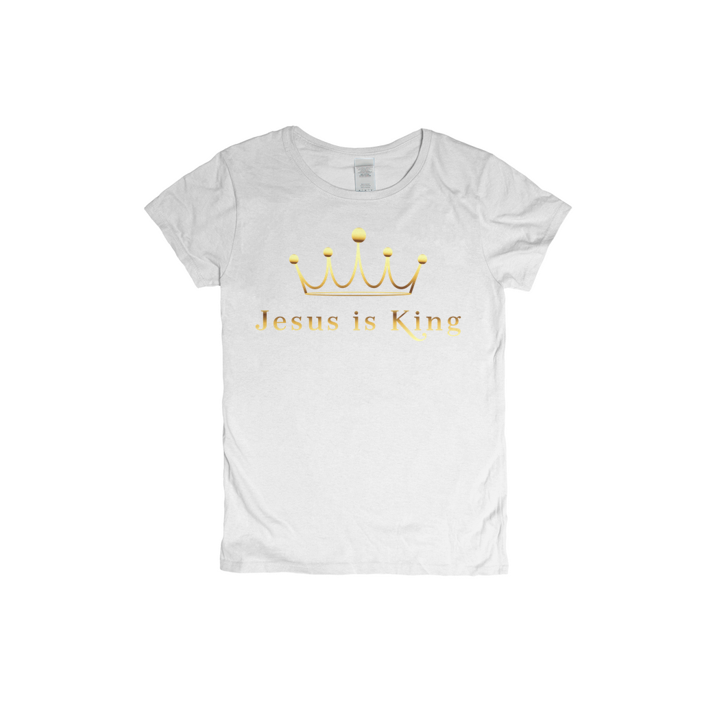 Jesus is King - Gold Letter T-Shirts